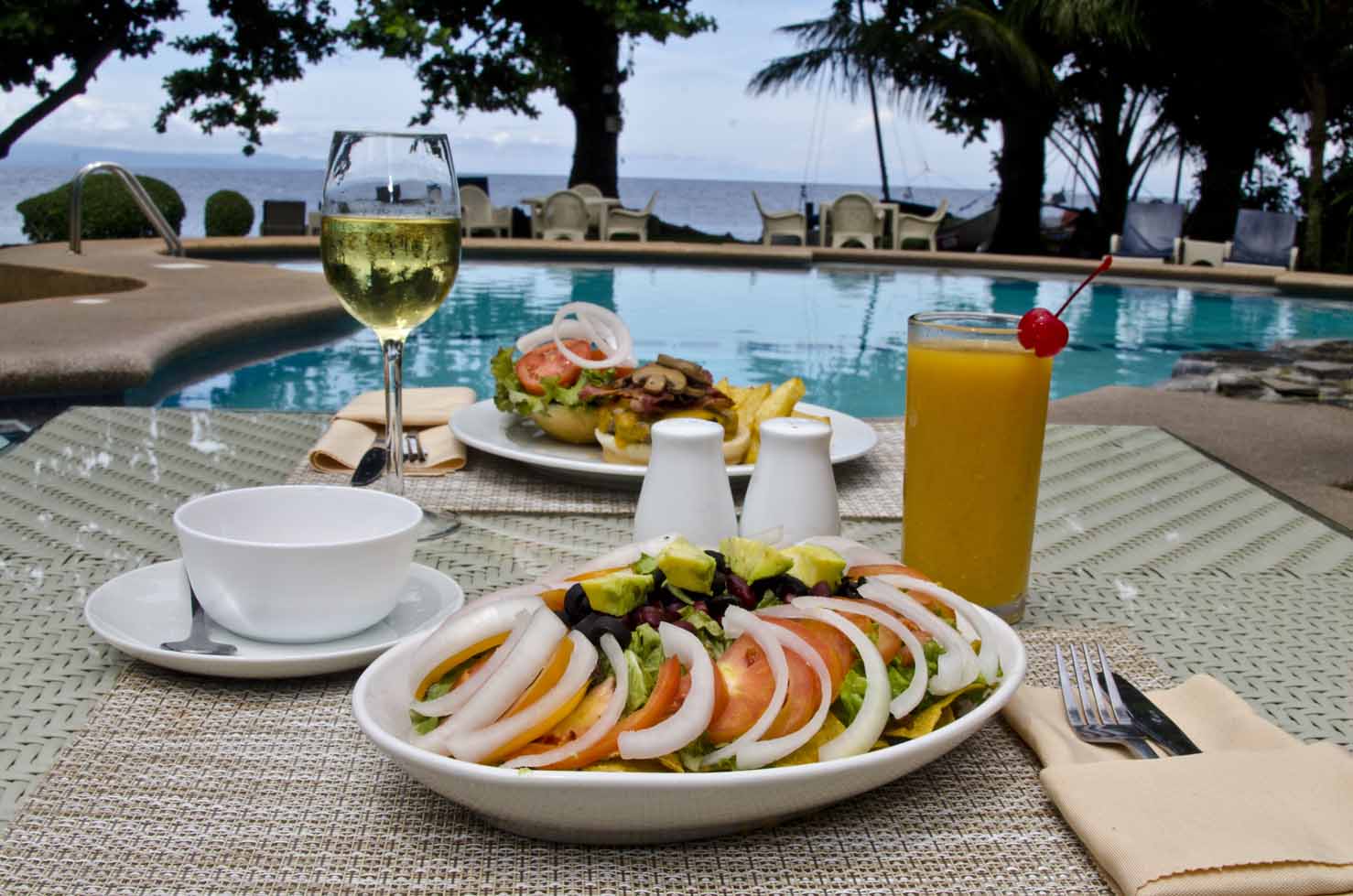 Dining by the Pool